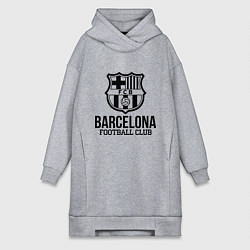 Женское худи-платье Barcelona FC, цвет: меланж