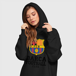 Женское худи-платье Barcelona Football Club, цвет: черный — фото 2