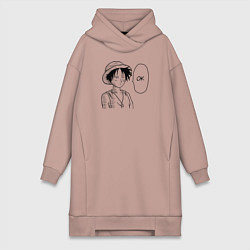 Женская толстовка-платье Манки Д Луффи - Ванпанчмен