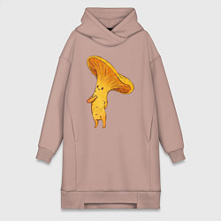 Женское худи-платье Лисичка, цвет: пыльно-розовый