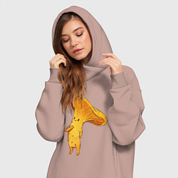 Женское худи-платье Лисичка, цвет: пыльно-розовый — фото 2