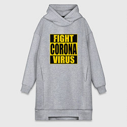 Женская толстовка-платье Fight Corona Virus