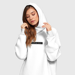 Женское худи-платье Качай железо Pumping iron, цвет: белый — фото 2