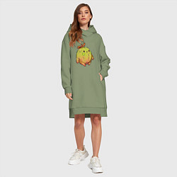 Женское худи-платье Крыжовник, цвет: авокадо — фото 2