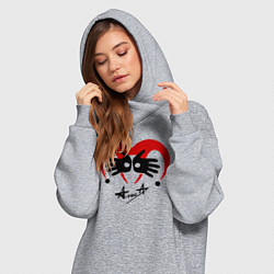 Женское худи-платье Черная метка - Алиса, цвет: меланж — фото 2