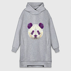 Женская толстовка-платье Фиолетовая панда