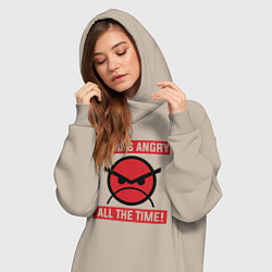 Женское худи-платье Angry marines, цвет: миндальный — фото 2