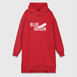 Женская толстовка-платье Blue Origin logo перо
