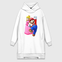 Женское худи-платье Mario Princess, цвет: белый