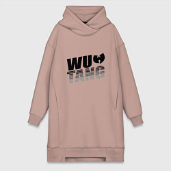 Женское худи-платье Wu-Tang NYC, цвет: пыльно-розовый