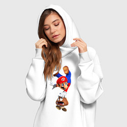 Женское худи-платье Goomba Hit, цвет: белый — фото 2