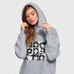 Женское худи-платье Такая разная Мисато Сан Евангелион, цвет: меланж — фото 2