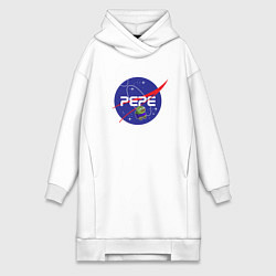 Женское худи-платье Pepe Pepe space Nasa, цвет: белый