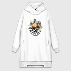 Женское худи-платье MUGIWARA ONE PIECE ВАН ПИС, цвет: белый