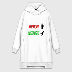 Женское худи-платье Red, Green Light, цвет: белый