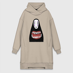 Женское худи-платье No Face, цвет: миндальный