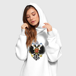 Женское худи-платье Черный орел Российской империи, цвет: белый — фото 2