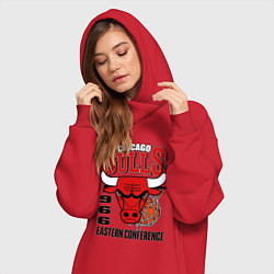 Женское худи-платье Chicago Bulls NBA, цвет: красный — фото 2