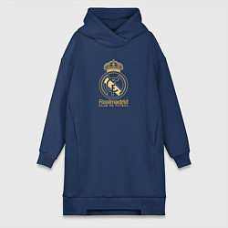 Женская толстовка-платье Real Madrid gold logo