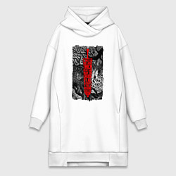 Женское худи-платье BERSERK SWORD БЕРСЕРК МЕЧ, цвет: белый