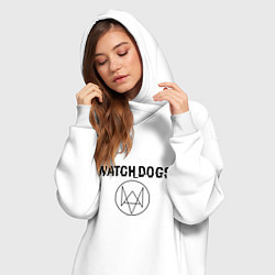 Женское худи-платье Watch Dogs, цвет: белый — фото 2