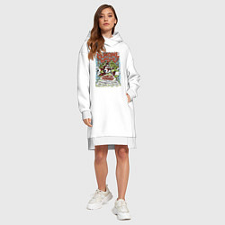 Женское худи-платье Municipal Waste - Galactic Ampire 2022, цвет: белый — фото 2