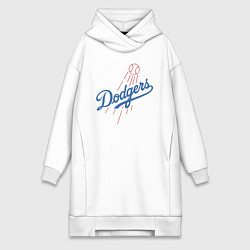 Женское худи-платье Los Angeles Dodgers baseball, цвет: белый