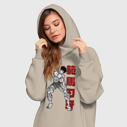 Женское худи-платье Боец Баки Ханма, цвет: миндальный — фото 2