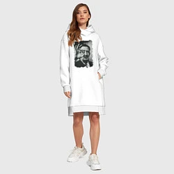 Женское худи-платье Salvador Dali - crazy face, цвет: белый — фото 2