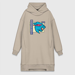 Женское худи-платье Mr Beast Japan Coton, цвет: миндальный