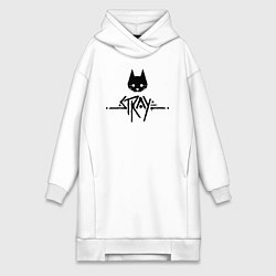 Женская толстовка-платье Stray: Black Logo