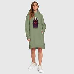 Женское худи-платье No fаce, цвет: авокадо — фото 2