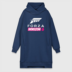 Женское худи-платье Forza Horizon 6 logo, цвет: тёмно-синий