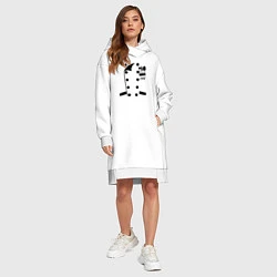 Женское худи-платье Поварской фартук, цвет: белый — фото 2