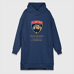 Женская толстовка-платье Panthers are coming Florida Panthers Флорида Панте
