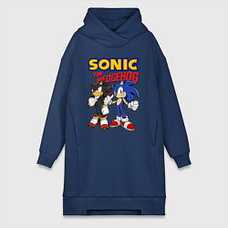 Женская толстовка-платье ЕЖ СОНИК SONIC THE HEDGEHOG