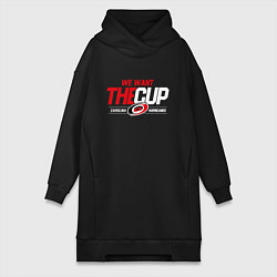 Женская толстовка-платье Carolina Hurricanes we want the cup Каролина Харри