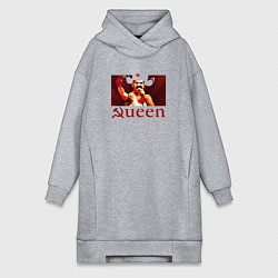 Женское худи-платье Queen Серп и Молот, цвет: меланж