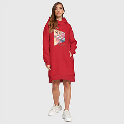 Женское худи-платье Люмин, Кэ Цин, Нин Гуан, цвет: красный — фото 2