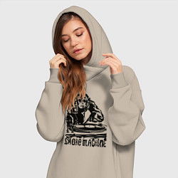 Женское худи-платье Обезьяна диджей, цвет: миндальный — фото 2