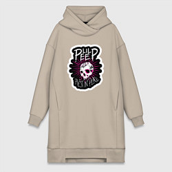 Женская толстовка-платье Lil Peep Череп RIP Лил Пип