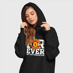 Женское худи-платье Manchester United FOREVER NOT JUST WHEN WE WIN, цвет: черный — фото 2