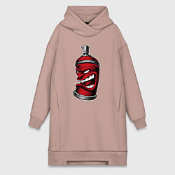 Женское худи-платье Red balloon, цвет: пыльно-розовый