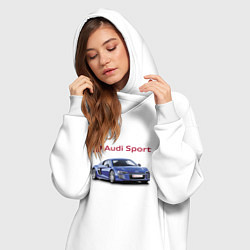 Женское худи-платье Audi sport Racing, цвет: белый — фото 2