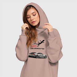 Женское худи-платье Audi quattro Lizard, цвет: пыльно-розовый — фото 2