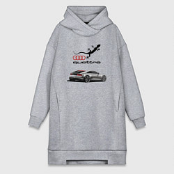 Женское худи-платье Audi quattro Lizard, цвет: меланж