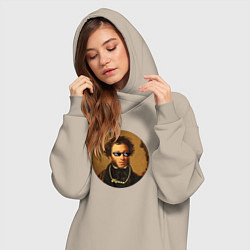 Женское худи-платье Пушка!, цвет: миндальный — фото 2