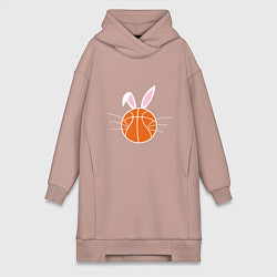 Женское худи-платье Basketball Bunny, цвет: пыльно-розовый