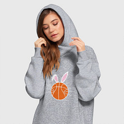 Женское худи-платье Basketball Bunny, цвет: меланж — фото 2