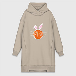 Женское худи-платье Basketball Bunny, цвет: миндальный